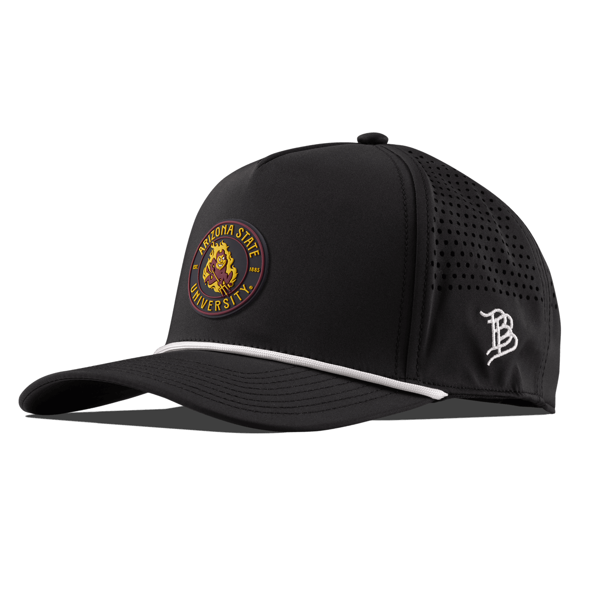 Arizona State University "Sparky's Legacy Dark" Curved 5 Panel Rope Black/White