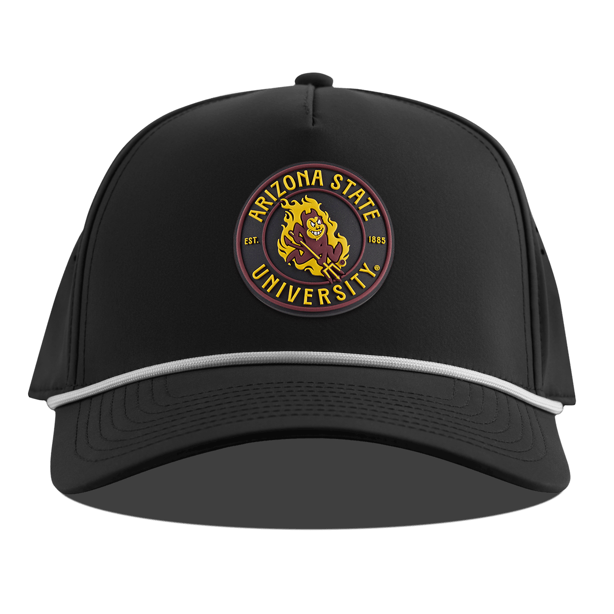 Arizona State University "Sparky's Legacy Dark" Curved 5 Panel Rope Black