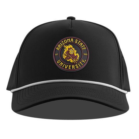 Arizona State University "Sparky's Legacy Dark" Curved 5 Panel Rope Black