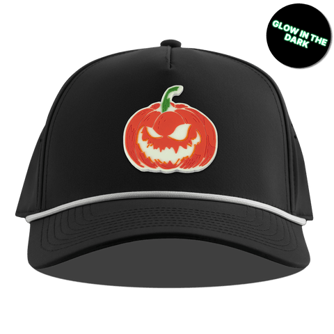 Jack-O-Lantern Glow Curved 5 Panel Rope Black