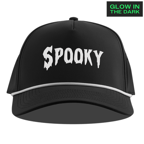 Spooky Glow Curved 5 Panel Rope Black