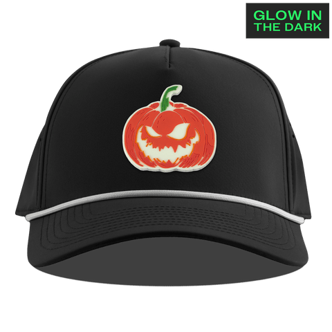 Jack-O-Lantern Glow Curved 5 Panel Rope Black