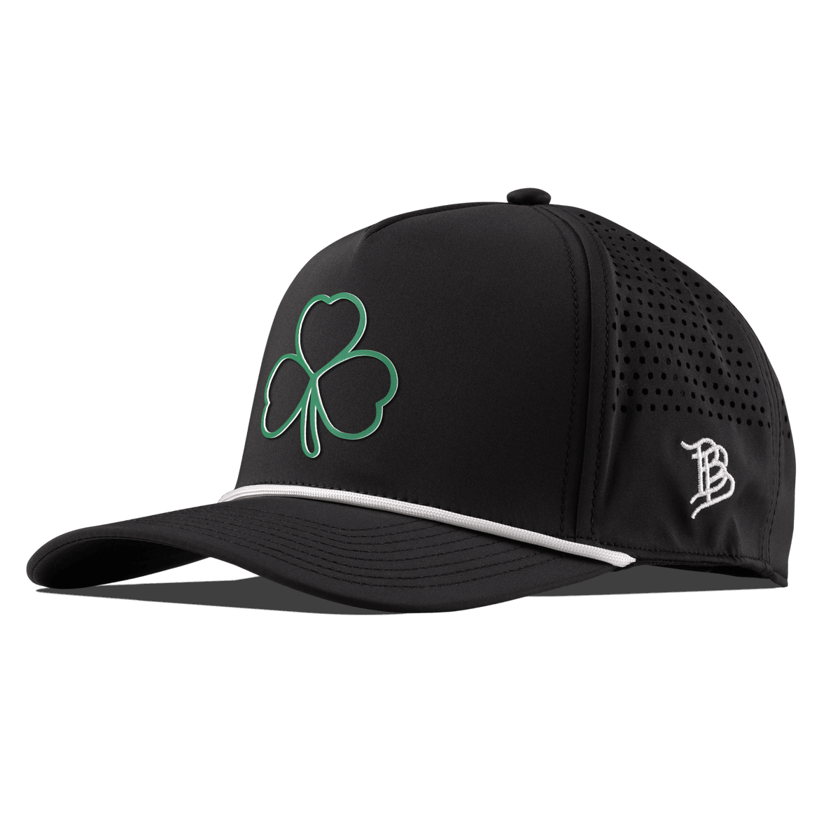 Stacked Shamrock Curved 5 Panel Rope Black