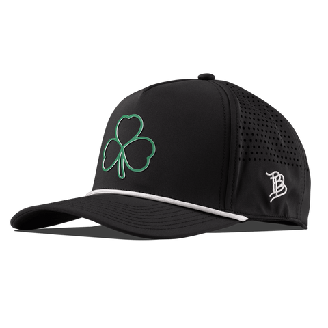 Stacked Shamrock Curved 5 Panel Rope Black