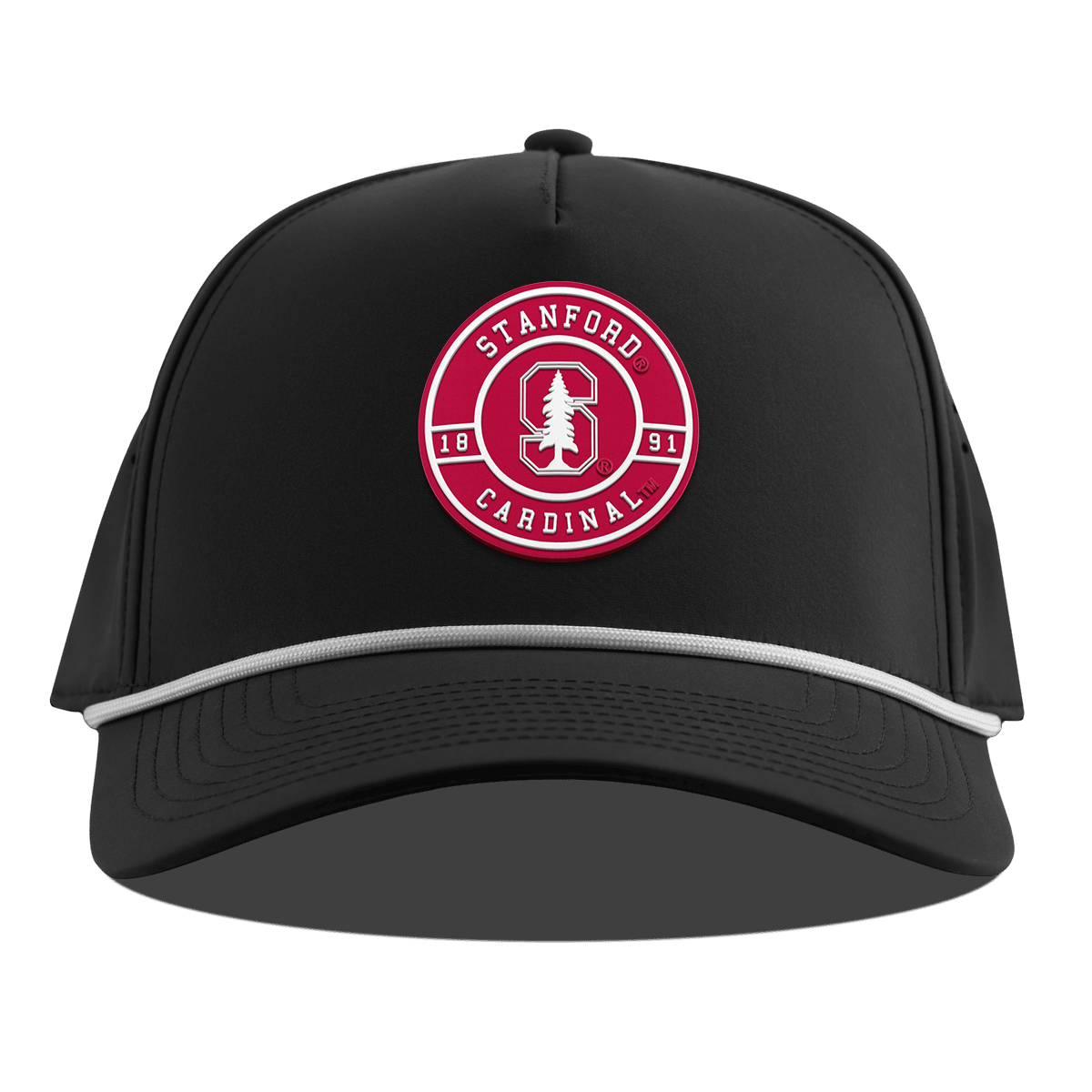 Stanford University "Stanford Seal" Curved 5 Panel Rope Black