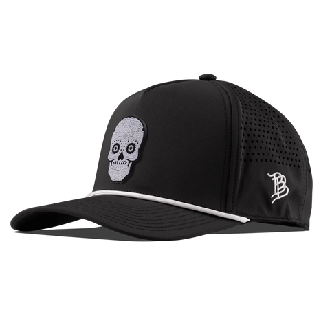 Sugar Skull PVC Curved 5 Panel Rope Black