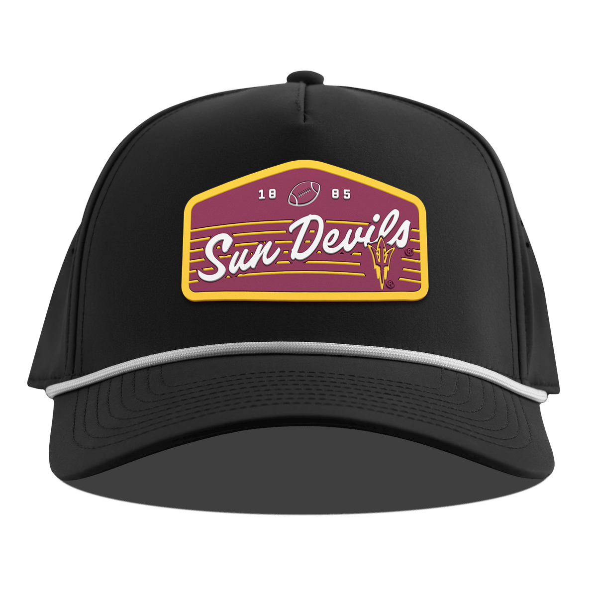 Arizona State University "Sun Devils Football" Curved 5 Panel Rope Black