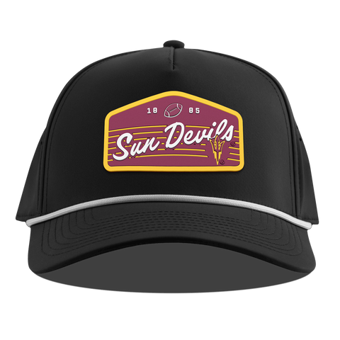 Arizona State University "Sun Devils Football" Curved 5 Panel Rope Black