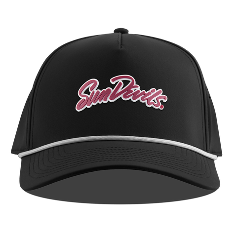 Arizona State University "Sun Devils Script" Curved 5 Panel Rope Black