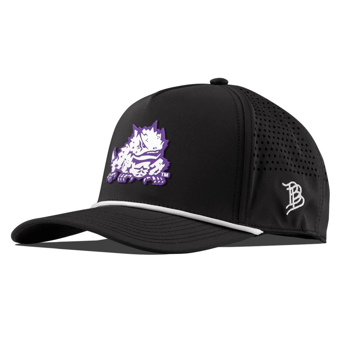 Texas Christian University "TCU Team Logo" Curved 5 Panel Rope Black