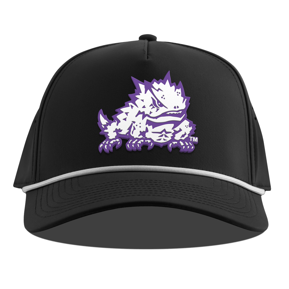 Texas Christian University "TCU Team Logo" Curved 5 Panel Rope Black