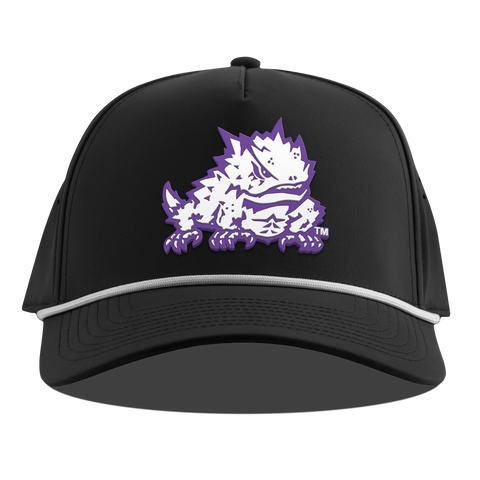 Texas Christian University "TCU Team Logo" Curved 5 Panel Rope Black