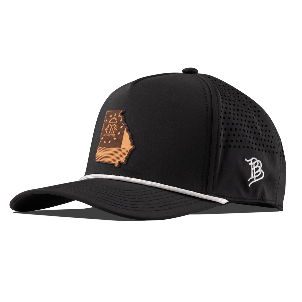 Georgia 4 Curved 5 Panel Rope Black/White