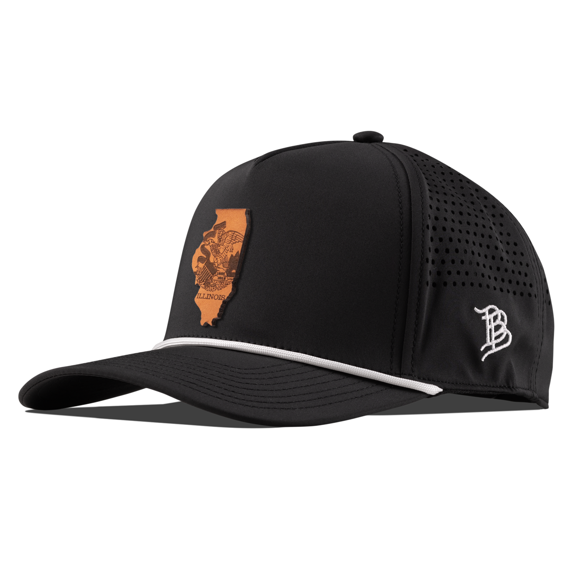 Illinois 21 Curved 5 Panel Rope Black/White