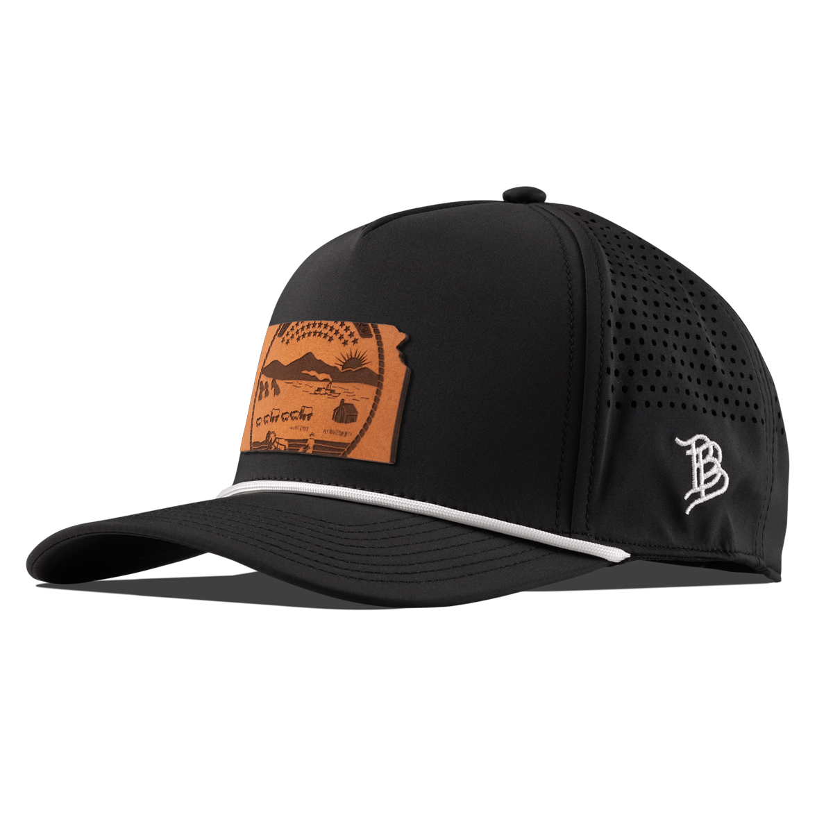 Kansas 34 Curved 5 Panel Rope Black/White