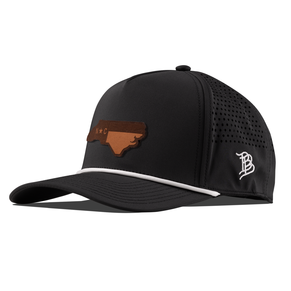 North Carolina 12 Curved 5 Panel Rope Black