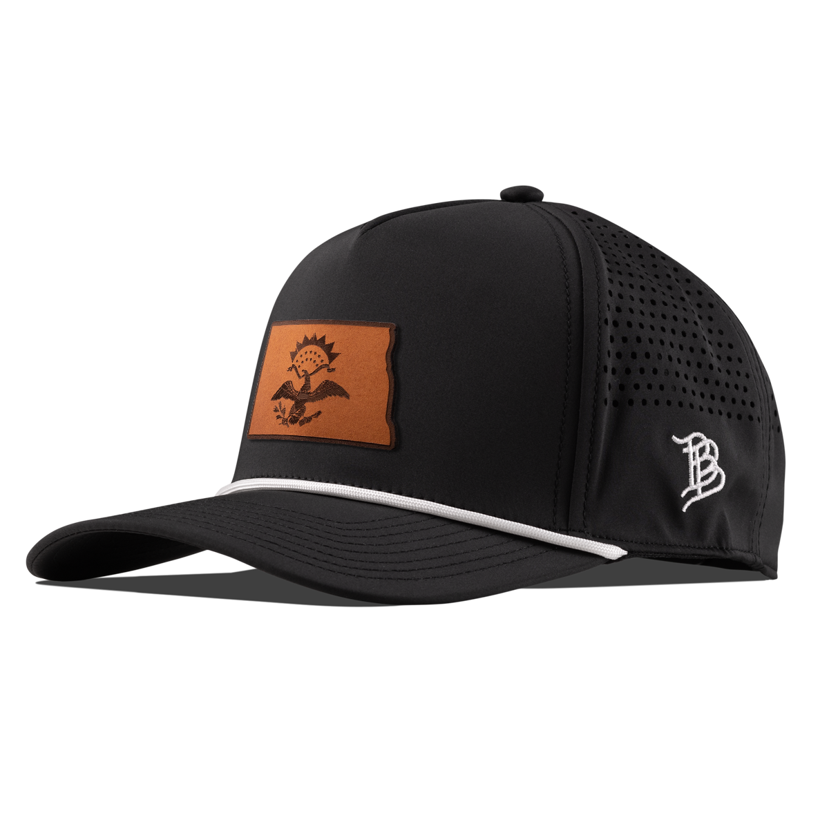 North Dakota 39 Curved 5 Panel Rope Black/White