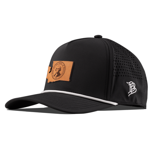 Washington 42 Tan Curved 5 Panel Rope Black/White