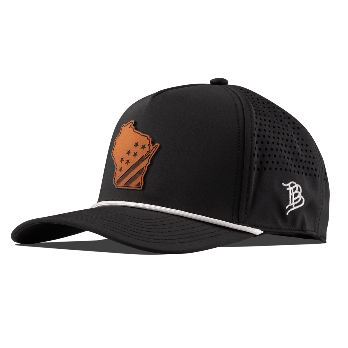 Wisconsin 30 Curved 5 Panel Rope Black/White