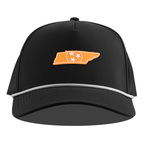 University of Tennessee "Tennessee Orange" Curved 5 Panel Rope Black