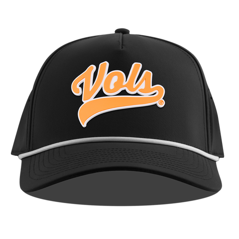 University of Tennessee "Tennessee Vols Script" Curved 5 Panel Rope Black