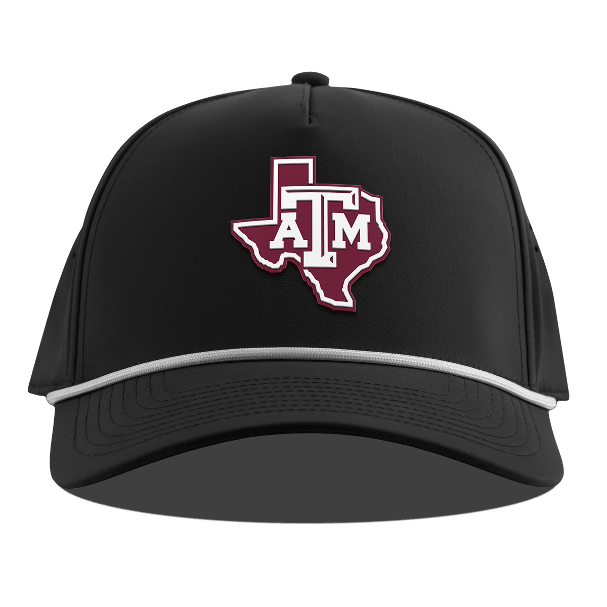 Texas A&M University "Texas A&M Outline" Curved 5 Panel Rope Black
