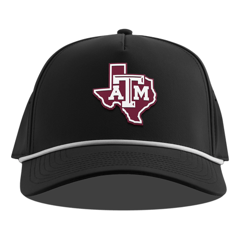 Texas A&M University "Texas A&M Outline" Curved 5 Panel Rope Black