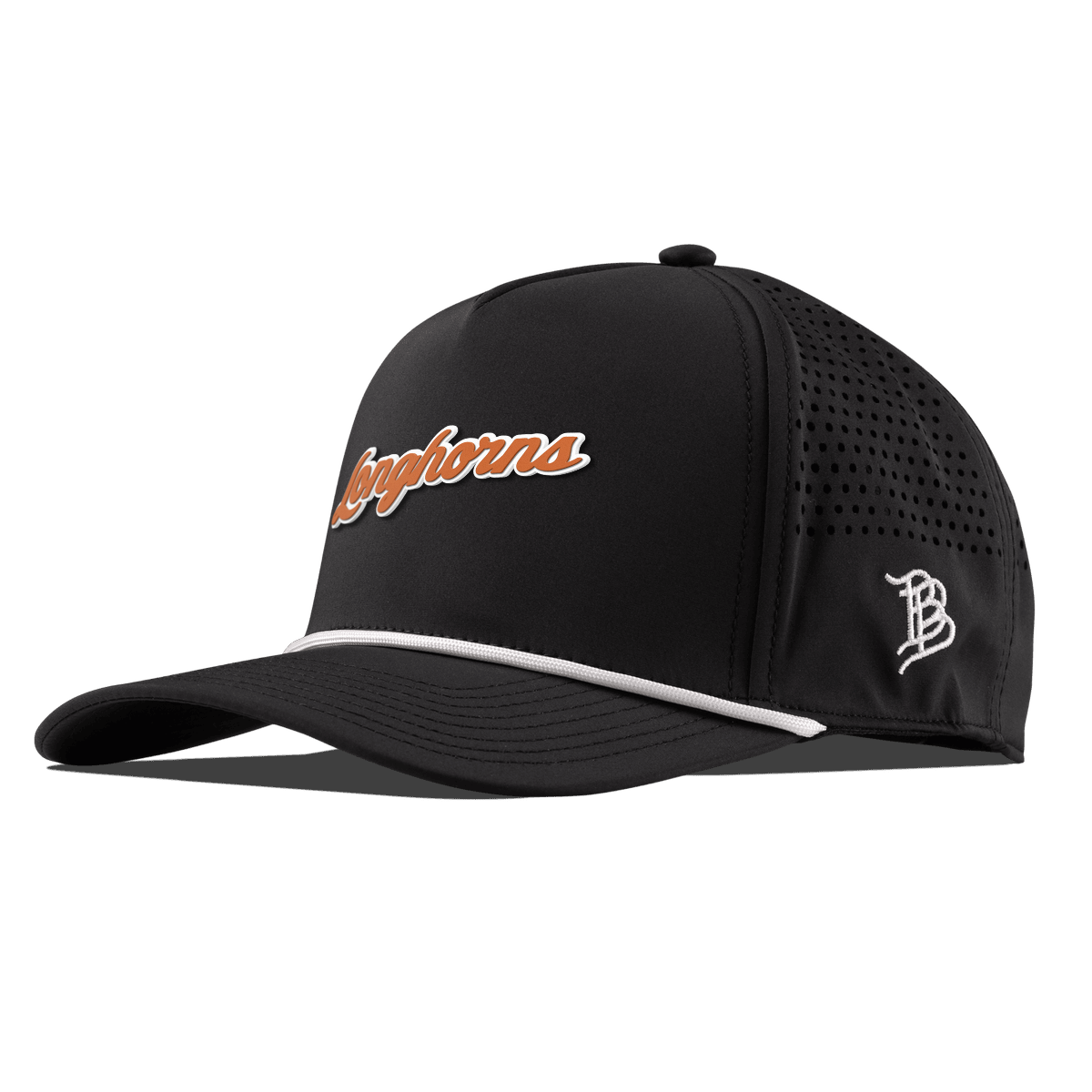 University of Texas "Texas Longhorn Script" Curved 5 Panel Rope Black