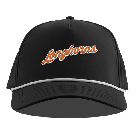 University of Texas "Texas Longhorn Script" Curved 5 Panel Rope Black