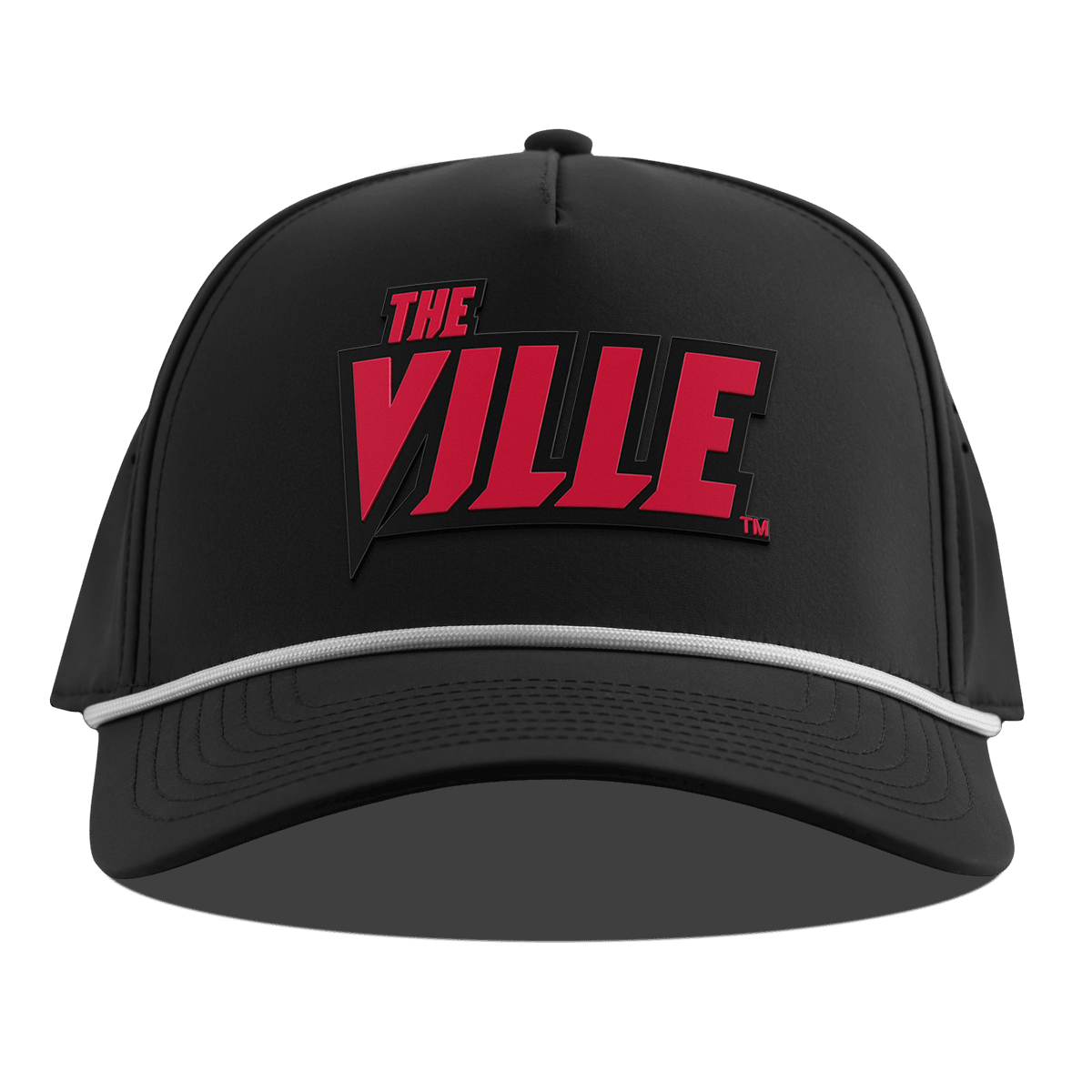 University of Louisville "The Ville Block" Curved 5 Panel Rope Black