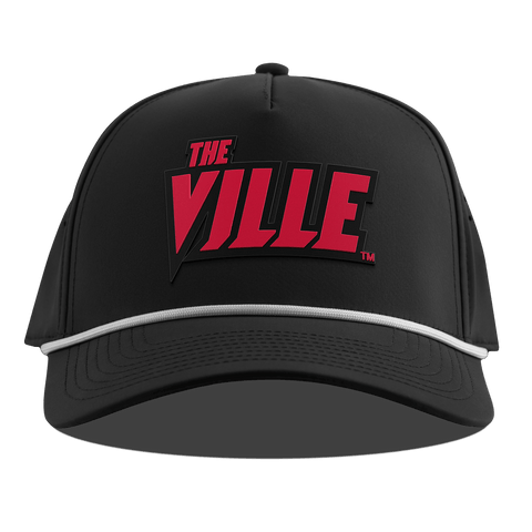 University of Louisville "The Ville Block" Curved 5 Panel Rope Black