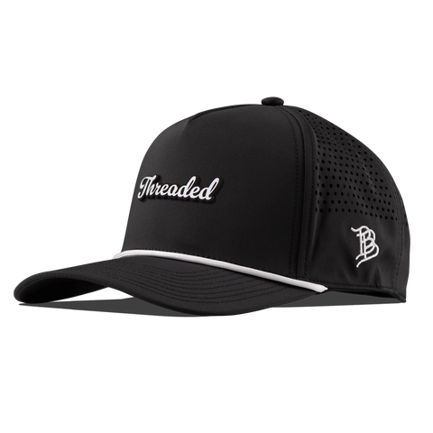 Threaded Script Curved 5 Panel Rope Black