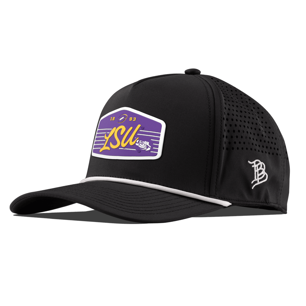 Louisiana State University "Tigers Football" Curved 5 Panel Rope Black