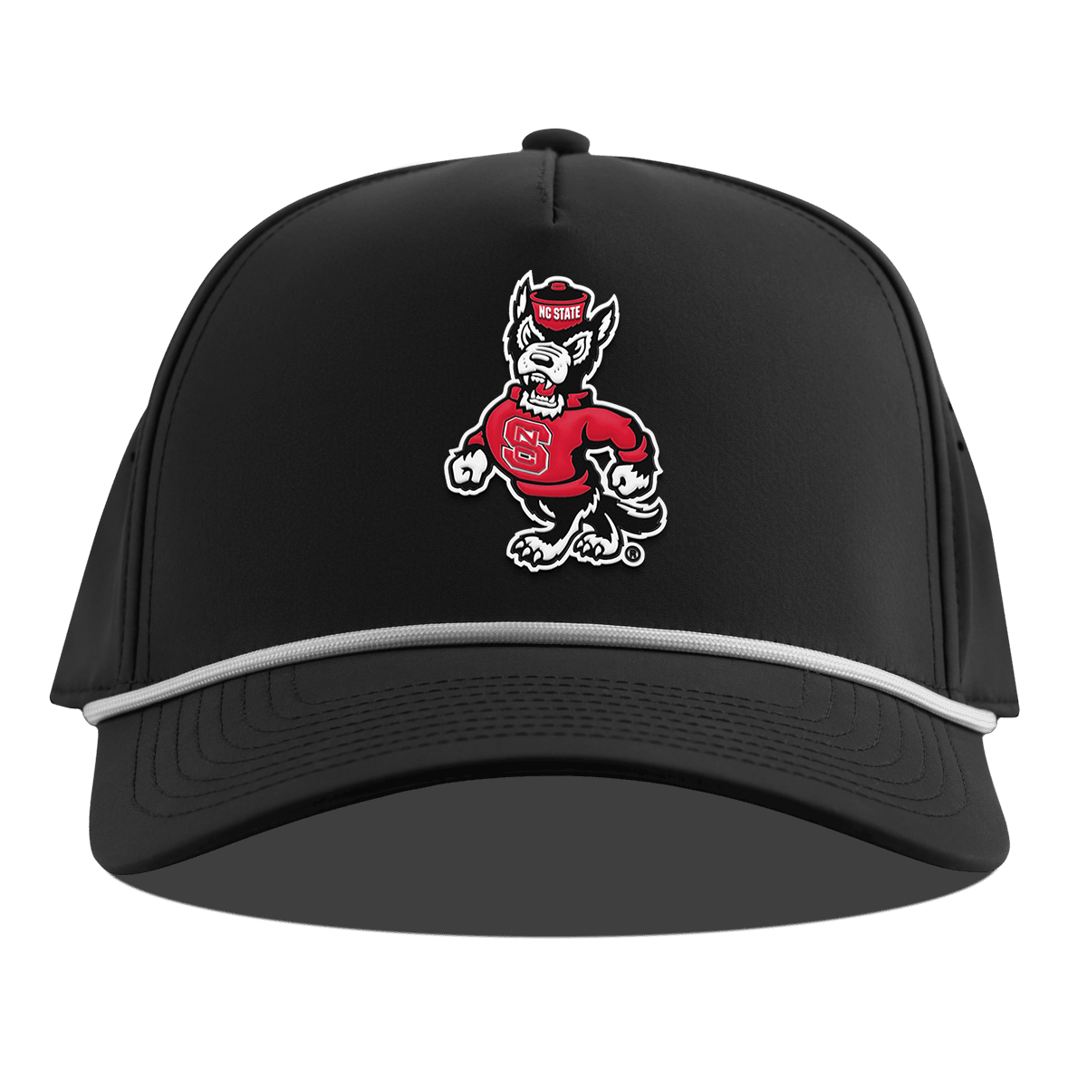 North Carolina State "Tuffy The Wolf" Curved 5 Panel Rope Black