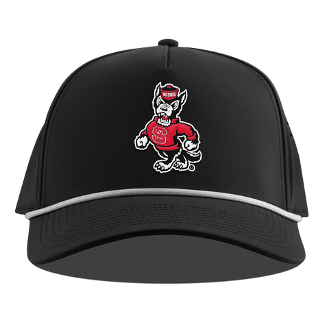 North Carolina State "Tuffy The Wolf" Curved 5 Panel Rope Black