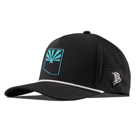 Arizona Turquoise Curved 5 Panel Rope Black/White