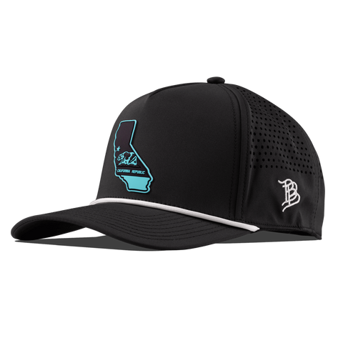 California Turquoise Curved 5 Panel Rope Black/White