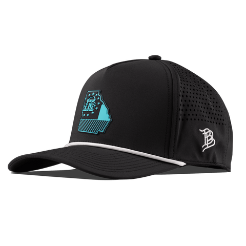 Georgia Turquoise Curved 5 Panel Rope Black/White