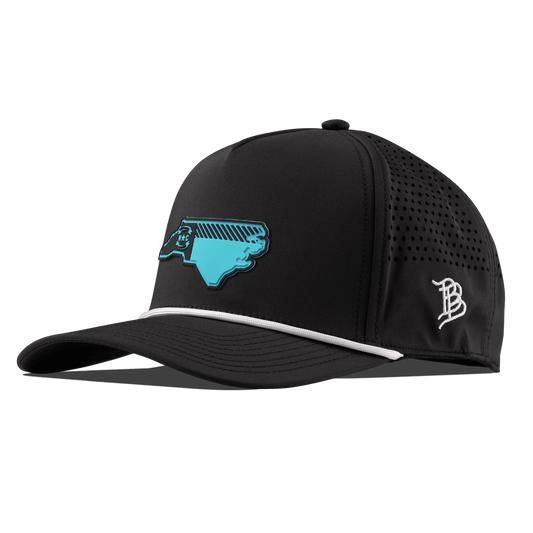 North Carolina Turquoise Curved 5 Panel Rope Black/White