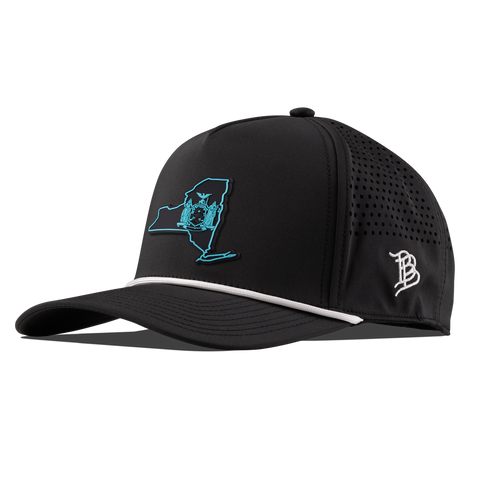 New York Turquoise Curved 5 Panel Rope Black/White