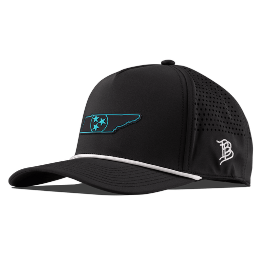 Tennessee Turquoise Curved 5 Panel Rope Black/White