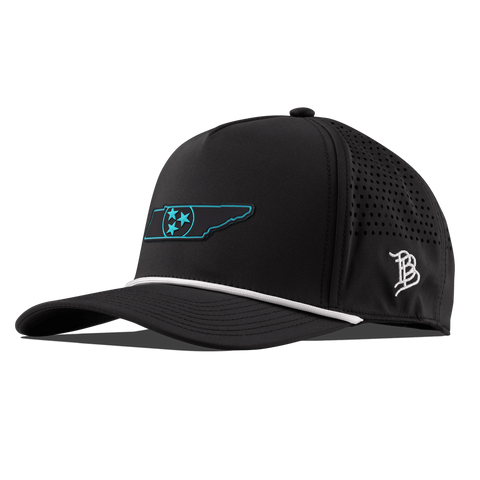 Tennessee Turquoise Curved 5 Panel Rope Black/White