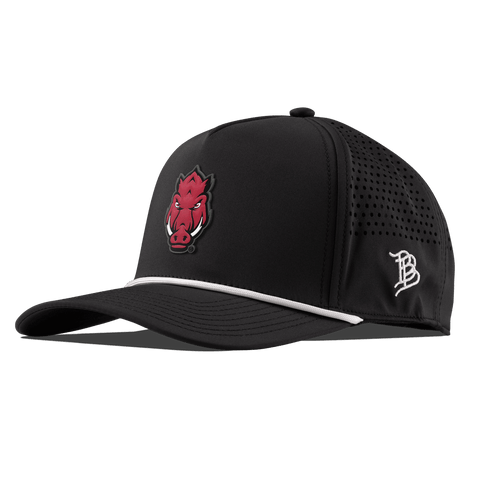 University of Arkansas "Tusk" Curved 5 Panel Rope Black