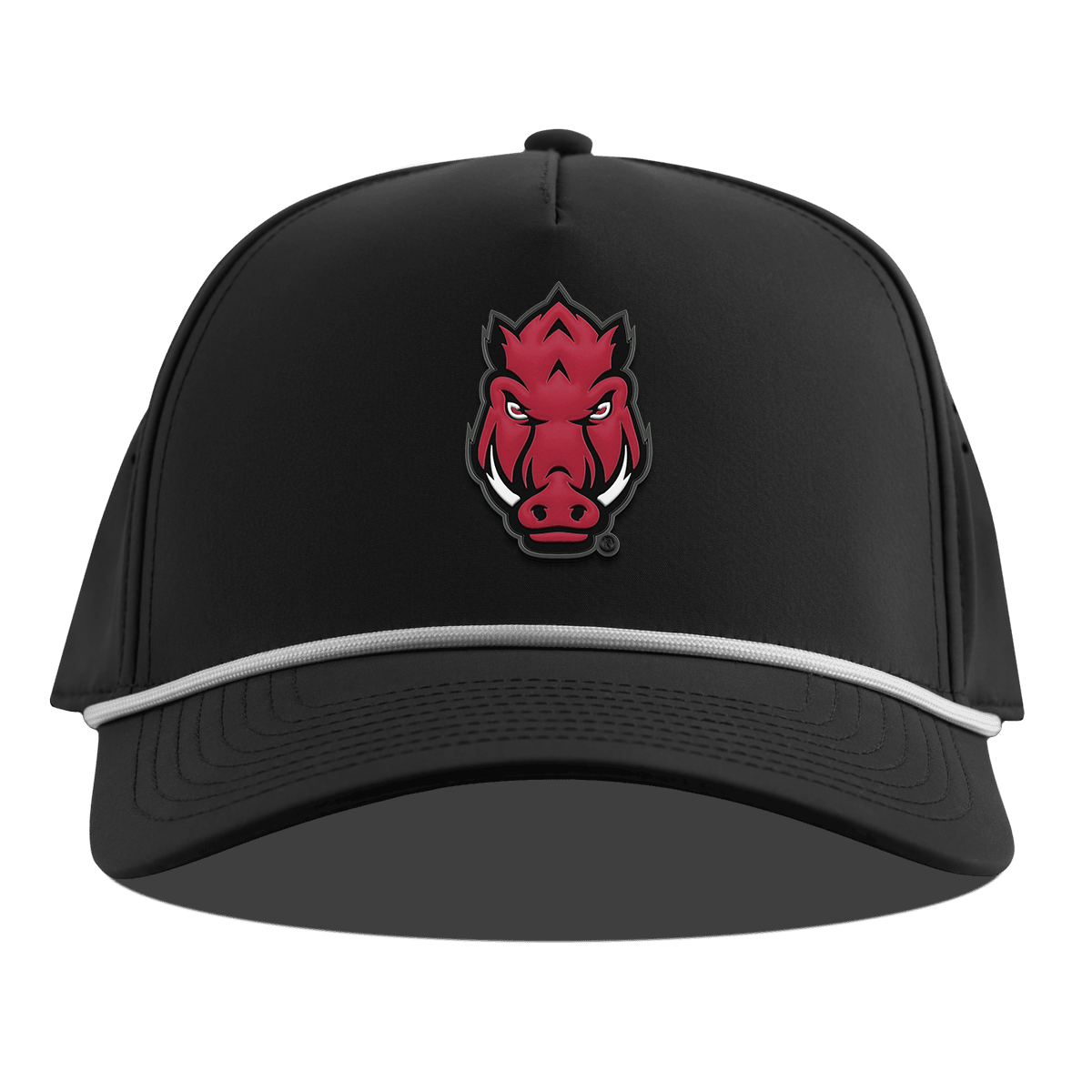 University of Arkansas "Tusk" Curved 5 Panel Rope Black