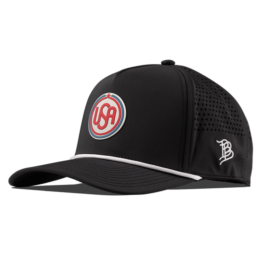 USA Icon Curved 5 Panel Rope Black