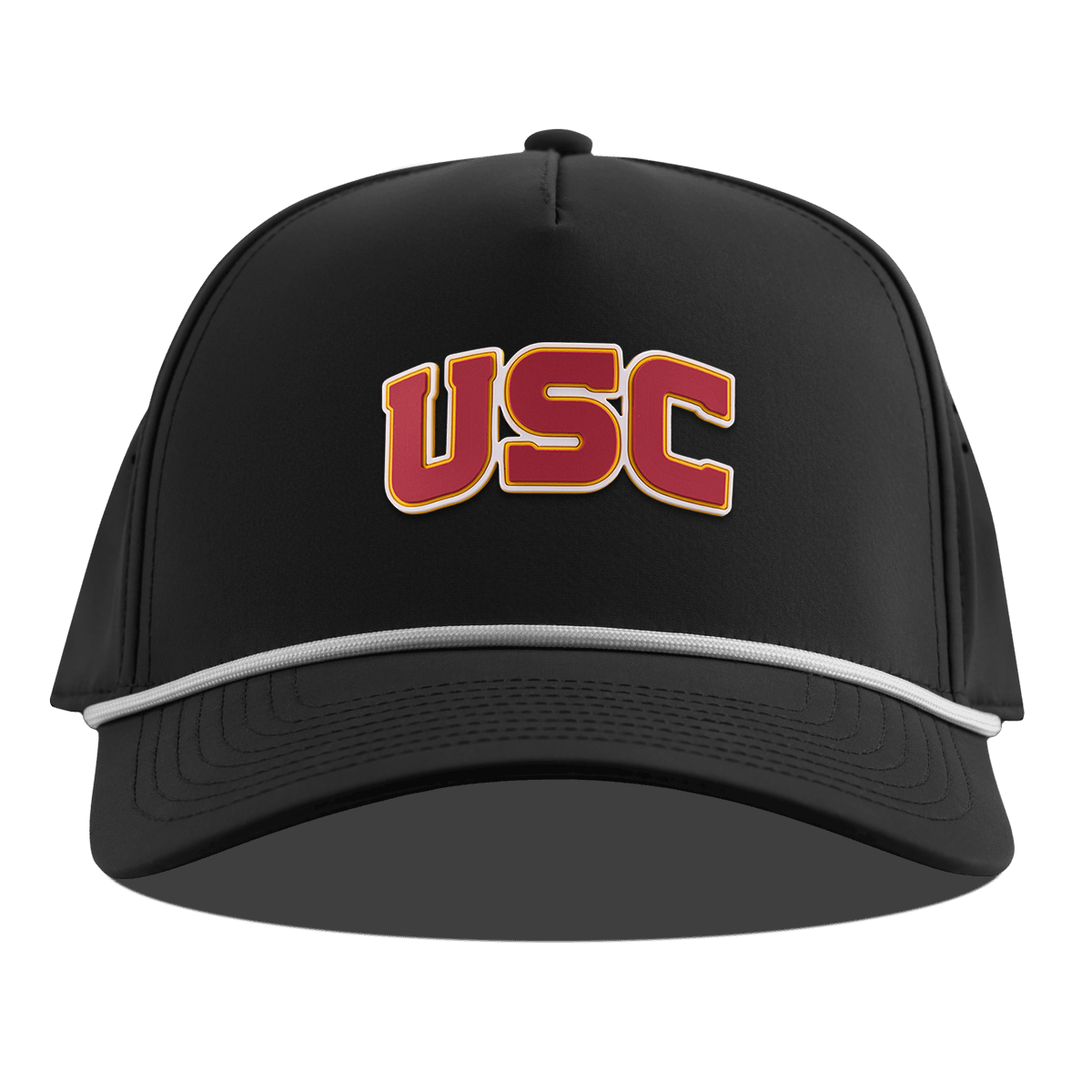 University of Southern California "USC Block" Curved 5 Panel Rope Black