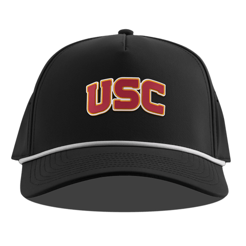 University of Southern California "USC Block" Curved 5 Panel Rope Black