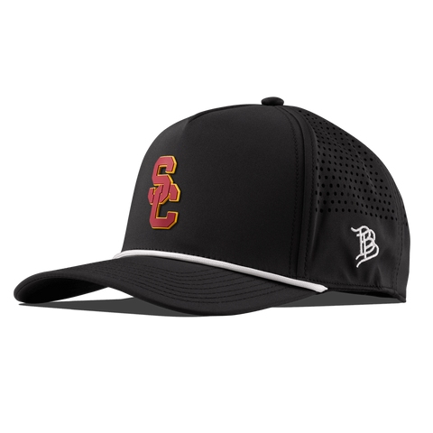 University of Southern California "USC Stacked" Curved 5 Panel Rope Black/White