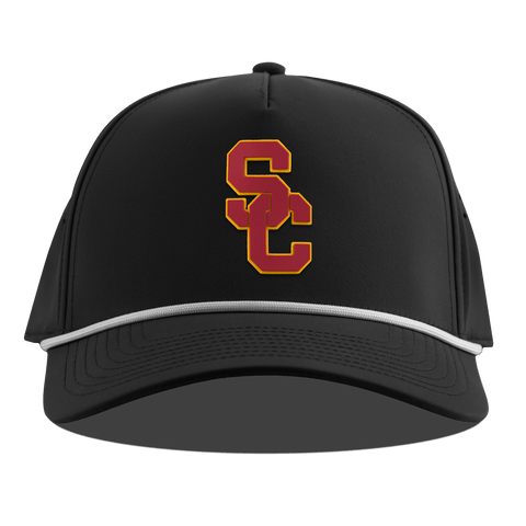 University of Southern California "USC Stacked" Curved 5 Panel Rope Black