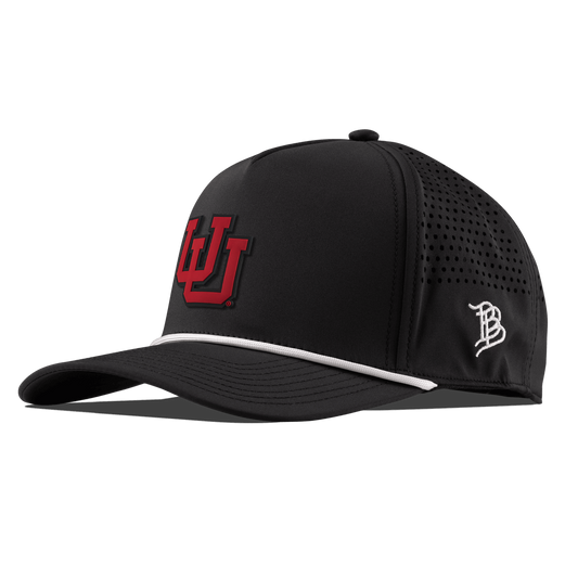 University of Utah "Utah Block" Curved 5 Panel Rope Black/White